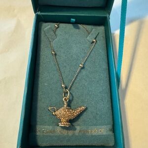 NWT and box. Disney Art of Jasmine 14k gold plated necklace.